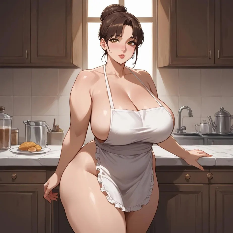 Hot Sexy Lady inthe Kitchen